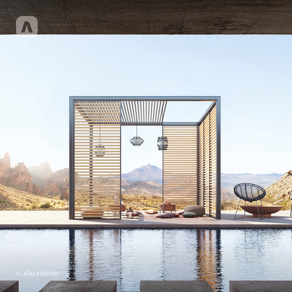 Pergola bois aluminium