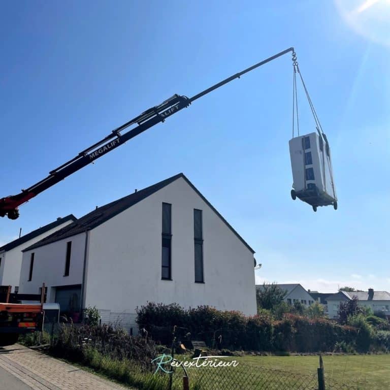 Installation grutage spa A7L de Villeroy & Boch