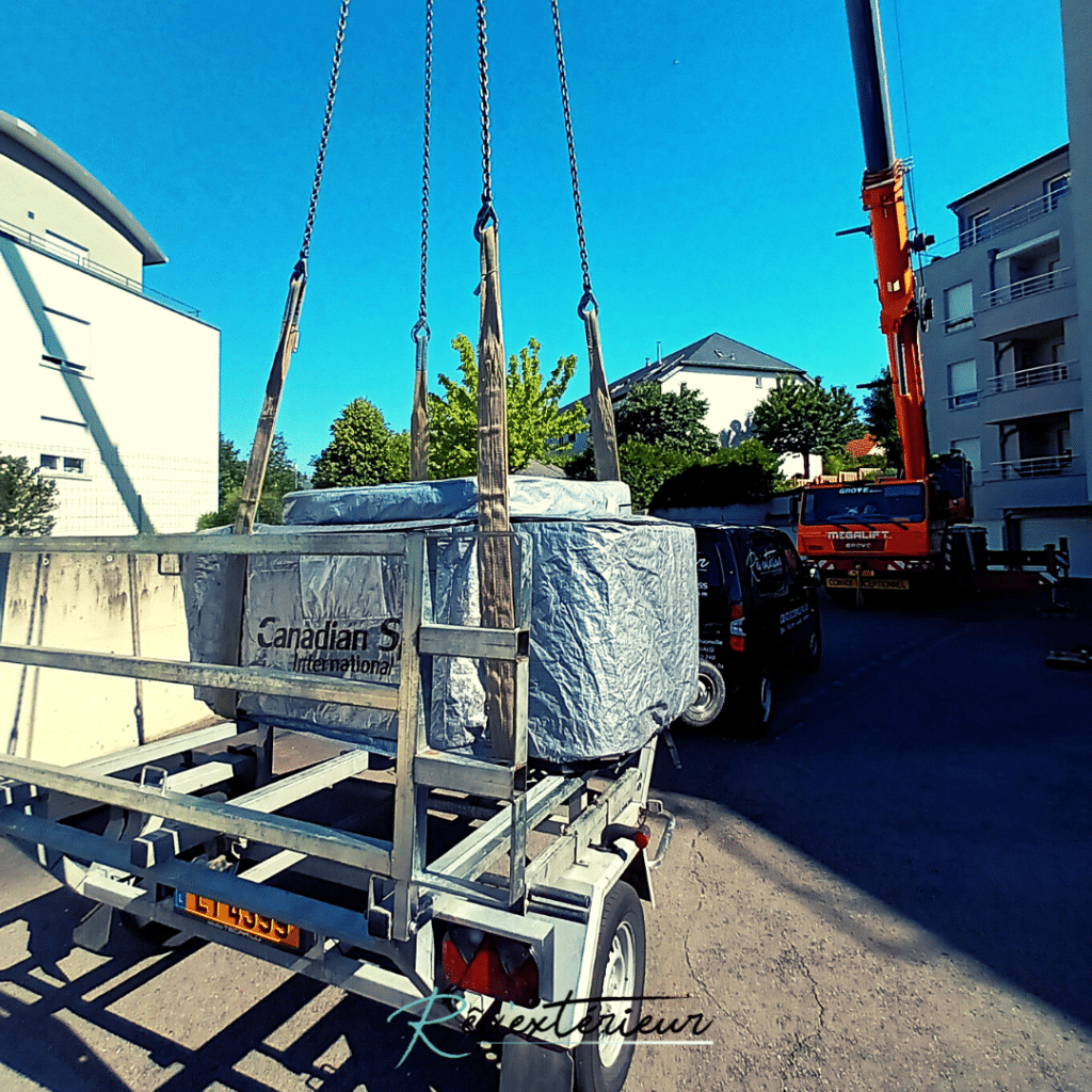 Un spa sur un balcon