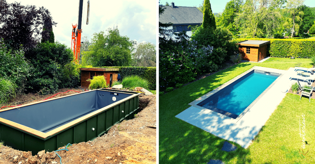réalisation d'une piscine à Liefrange Luxembourg
