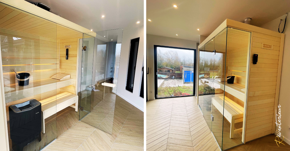 Lire la suite à propos de l’article Sauna avec un angle vitré – Kanfen